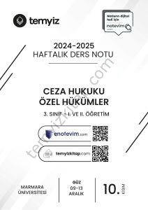 Ceza Hukuku Özel Hükümler 24-25 Güz 10