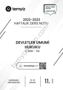 Devletler Umumi Hukuku TEK 22-23 Güz 11