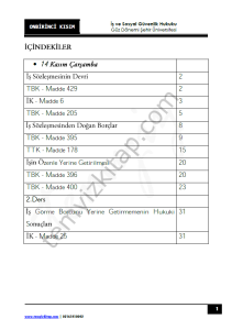 Şehir Üniversitesi İş ve Sosyal Güvenlik Hukuku 22-23 Güz 11