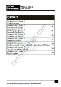 Anayasa Hukuku 2024-2025 Güz Dönemi Çözümlü Pratik Kitapçığı
