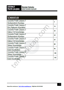 Borçlar Hukuku Genel Hükümler 2024-2025 Güz Dönemi Çözümlü Pratik Kitapçığı