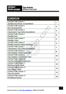 Eşya Hukuku 2024-2025 Güz Dönemi Çözümlü Pratik Kitapçığı