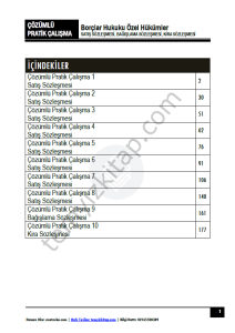 Borçlar Hukuku Özel Hükümler 2024-2025 Güz Dönemi Çözümlü Pratik Kitapçığı