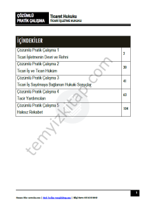 Ticaret Hukuku 2024-2025 Güz Dönemi Çözümlü Pratik Kitapçığı