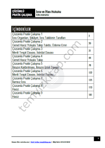 İcra ve İflas Hukuku 2024-2025 Güz Dönemi Çözümlü Pratik Kitapçığı