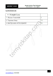 Borçlar Hukuku Özel Hükümler 22-23 Güz 11