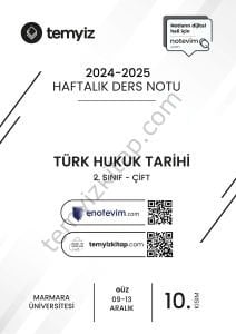 Türk Hukuk Tarihi ÇİFT 24-25 Güz 10
