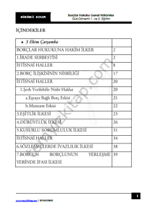Borçlar Hukuku Genel Hükümler 23-24 Güz 1