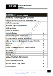 Türk Hukuk Tarihi TEK 24-25 Güz 10