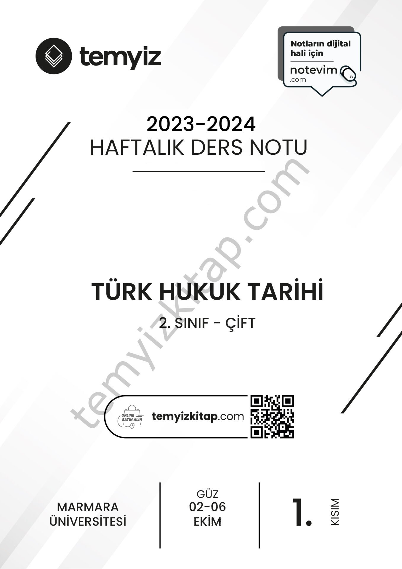 Türk Hukuk Tarihi ÇİFT 23-24 Güz 1