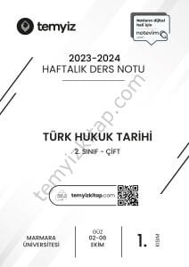 Türk Hukuk Tarihi ÇİFT 23-24 Güz 1