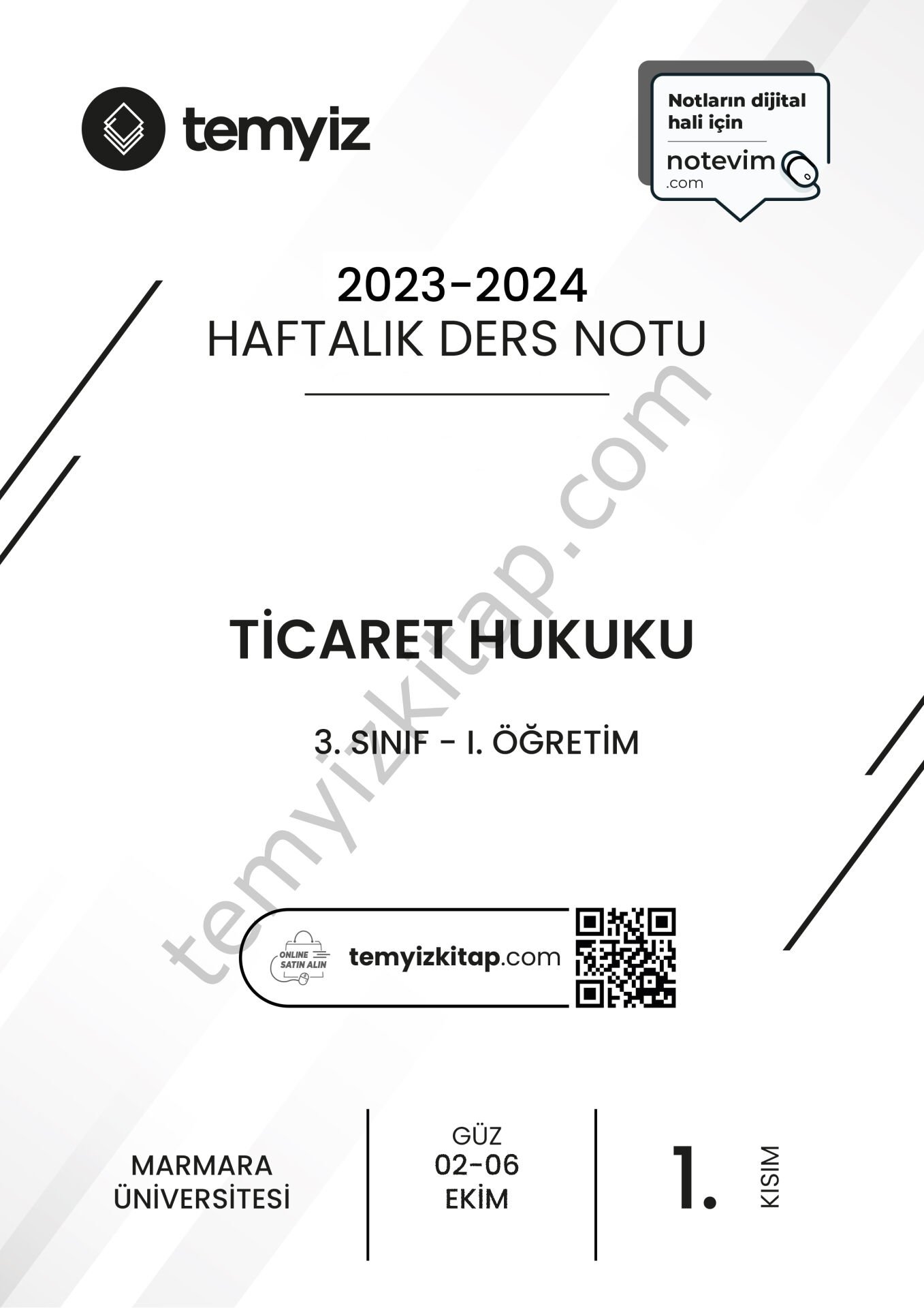 Ticaret Hukuku 1.Öğretim 23-24 Güz 1