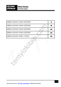 Miras Hukuku 2023 Vize Çözümleri