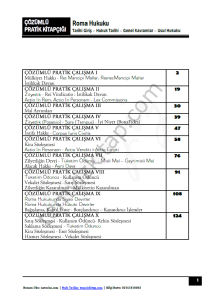 Roma Hukuku 2023 Çözümlü Pratik Çalışma Kitapçığı