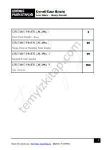 Kıymetli Evrak Hukuku 2023 Çözümlü Pratik Çalışma Kitapçığı