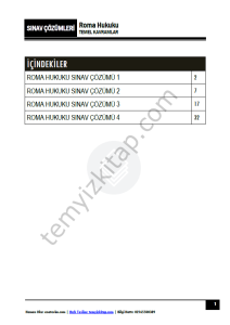 Roma Hukuku 2024-2025 Vize Çözümleri