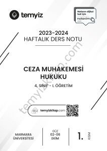 Ceza Muhakemesi Hukuku 1.Öğretim 23-24 Güz 1