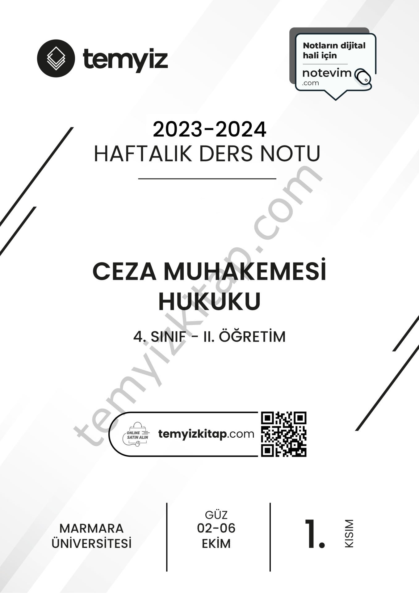 Ceza Muhakemesi Hukuku 2.Öğretim 23-24 Güz 1