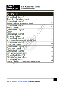 Ceza Muhakemesi Hukuku 2024-2025 Güz Dönemi Çözümlü Pratik Kitapçığı