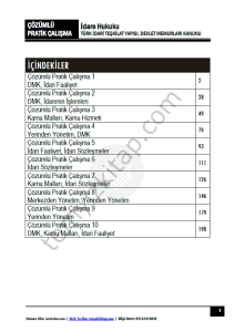 İdare Hukuku 2024-2025 Güz Dönemi Çözümlü Pratik Kitapçığı