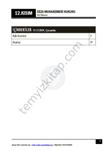 Ceza Muhakemesi Hukuku 2.Öğretim 24-25 Güz 12