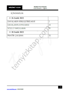 Medeni Usul Hukuku 1.Öğretim 22-23 Güz 13
