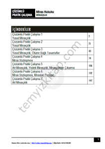 Miras Hukuku 2024-2025 Güz Dönemi Çözümlü Pratik Kitapçığı