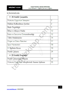Ceza Hukuku Genel Hükümler 1.Öğretim Çift ve 2.Öğretim 22-23 Güz 13