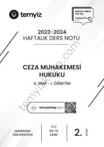 Ceza Muhakemesi Hukuku 1.Öğretim 23-24 Güz 2