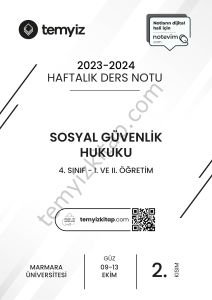 Sosyal Güvenlik Hukuku 23-24 Güz 2