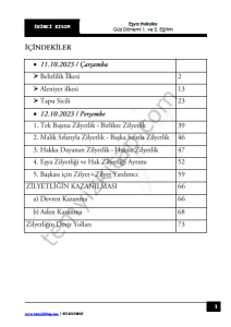 Eşya Hukuku 23-24 Güz 2