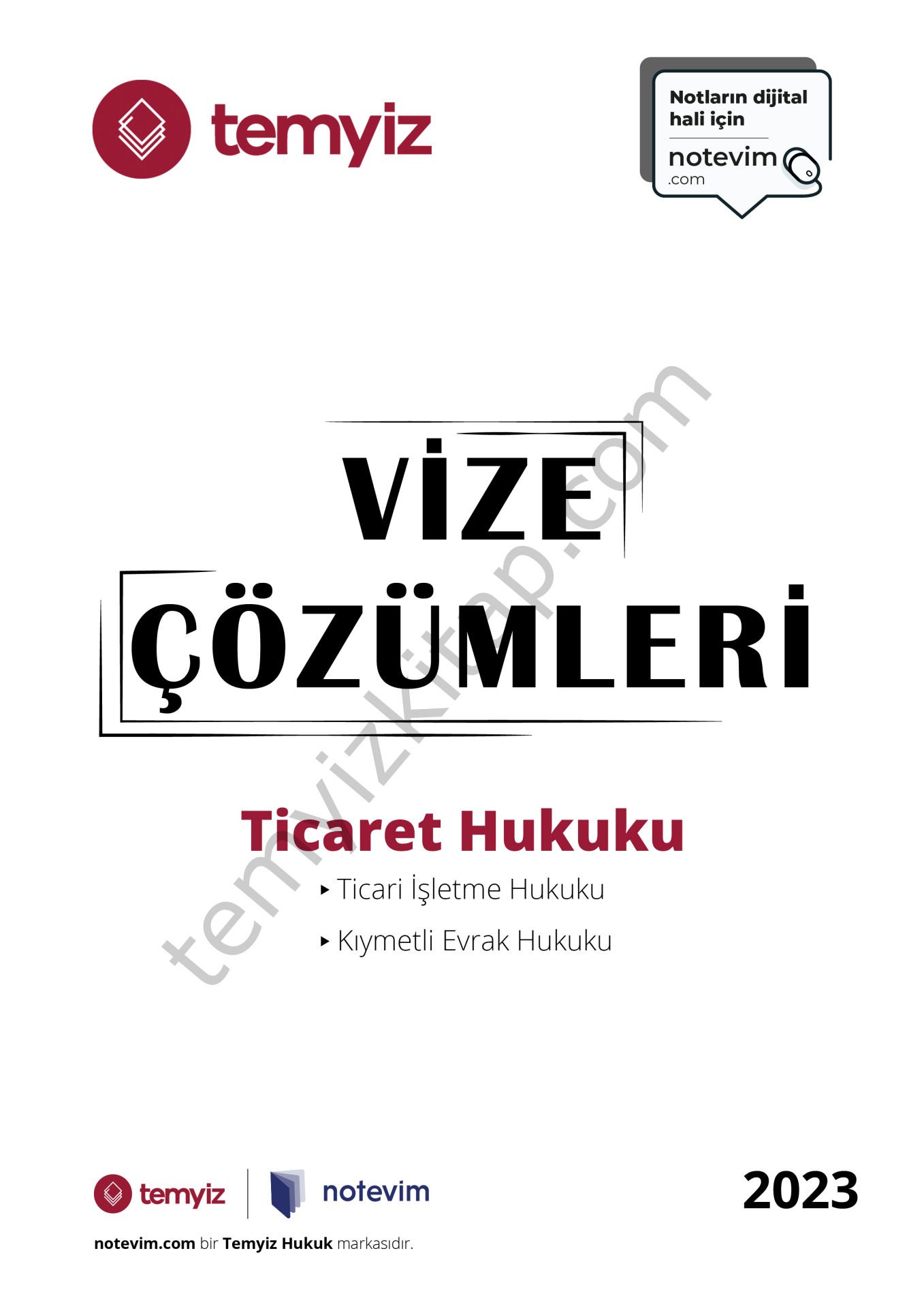 Ticaret Hukuku 2023 Vize Çözümleri