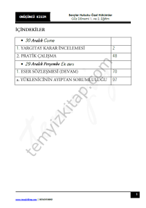 Borçlar Hukuku Özel Hükümler 22-23 Güz 13