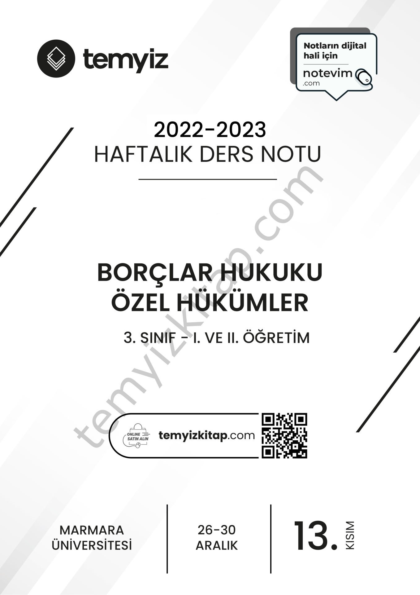 Borçlar Hukuku Özel Hükümler 22-23 Güz 13