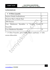 Ceza Hukuku Genel Hükümler 1.Öğretim Çift ve 2.Öğretim 23-24 Güz 3