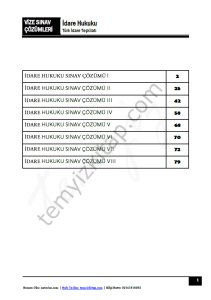 İdare Hukuku 2023 Vize Çözümleri