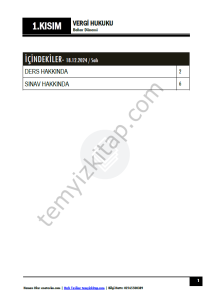 Vergi Hukuku 24-25 Bahar 1