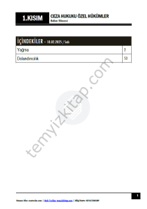 Ceza Hukuku Özel Hükümler 24-25 Bahar 1