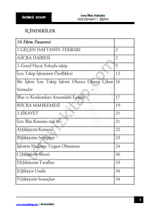 İcra ve İflas Hukuku 1.Öğretim 23-24 Güz 3