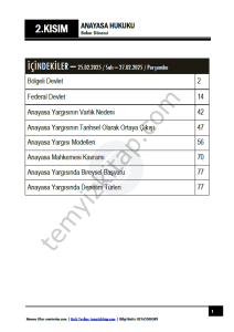 Anayasa Hukuku 1.Öğretim Çift 24-25 Bahar 2