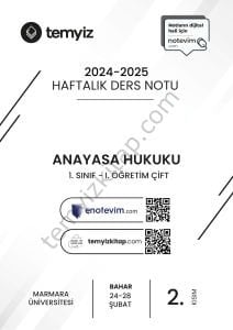 Anayasa Hukuku 1.Öğretim Çift 24-25 Bahar 2