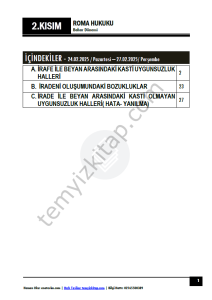 Roma Hukuku 24-25 Bahar 2