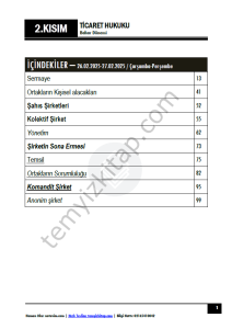 Ticaret Hukuku 24-25 Bahar 2