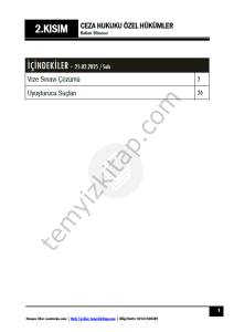 Ceza Hukuku Özel Hükümler 24-25 Bahar 2