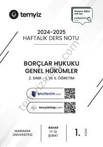 Borçlar Hukuku Genel Hükümler 24-25 Bahar 1