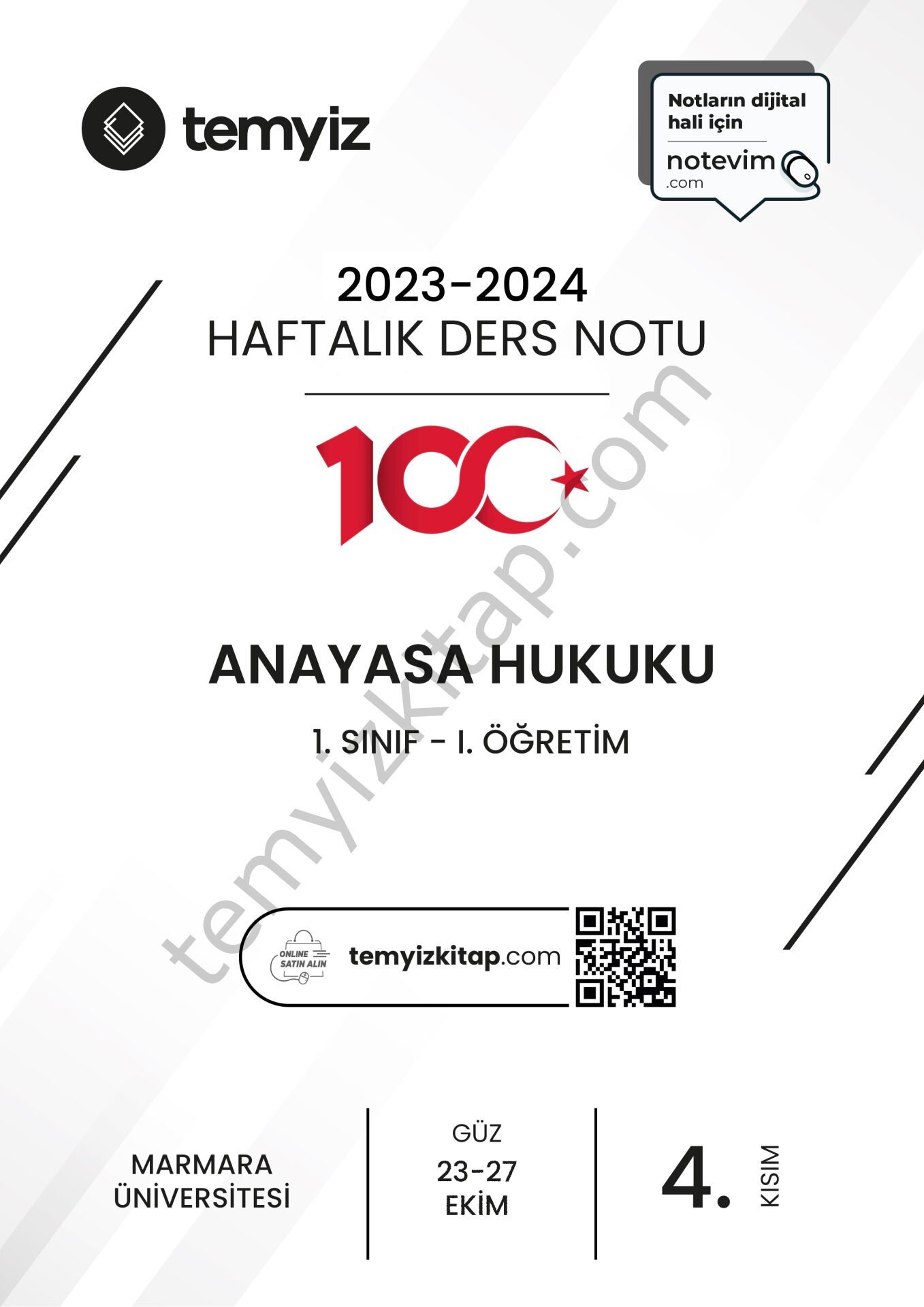 Anayasa Hukuku 1.Öğretim 23-24 Güz 4