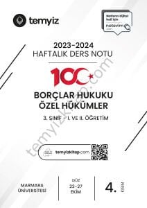 Borçlar Hukuku Özel Hükümler 23-24 Güz 4