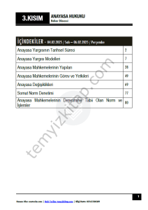 Anayasa Hukuku 1.Öğretim Çift 24-25 Bahar 3