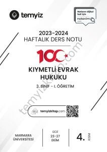 Kıymetli Evrak Hukuku 1.Öğretim 23-24 Güz 4