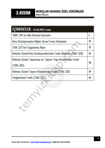 Borçlar Hukuku Özel Hükümler 24-25 Bahar 3